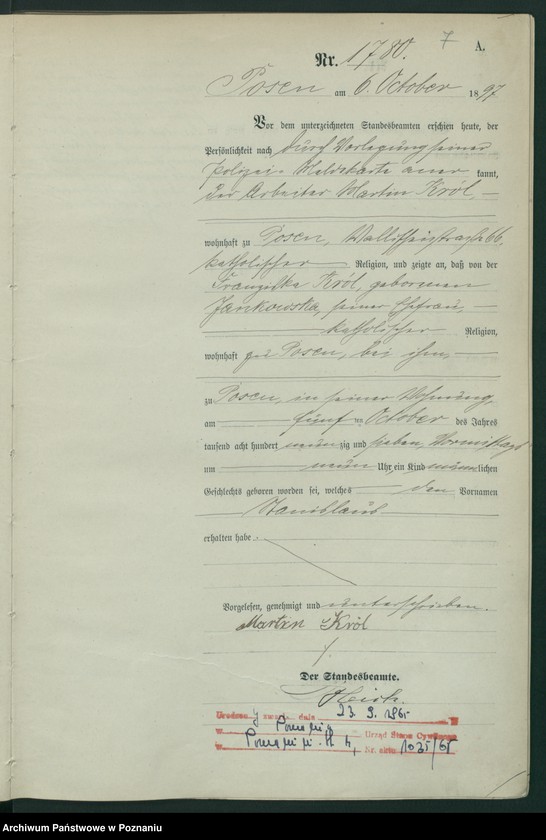 Obraz 10 z jednostki "Księga urodzeń t. IV"