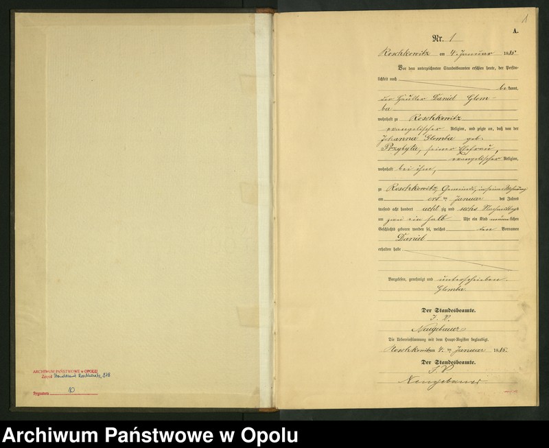 image.from.unit.number "Geburts-Neben-Register Standesamts Roschkowitz pro 1886"