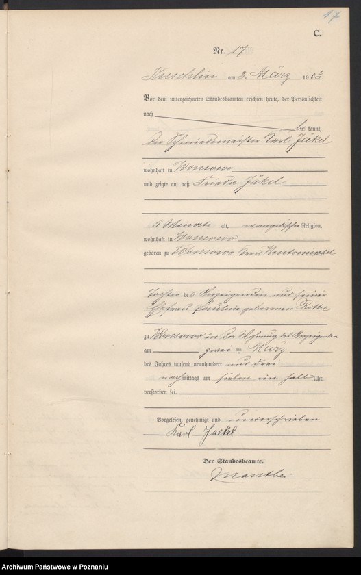 Obraz 20 z jednostki "Sterbe-Haupt-Register"