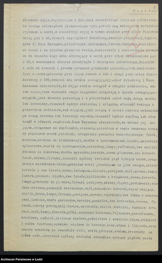 Obraz 4 z jednostki "Józef Frydberg – pośrednictwo handlowe"