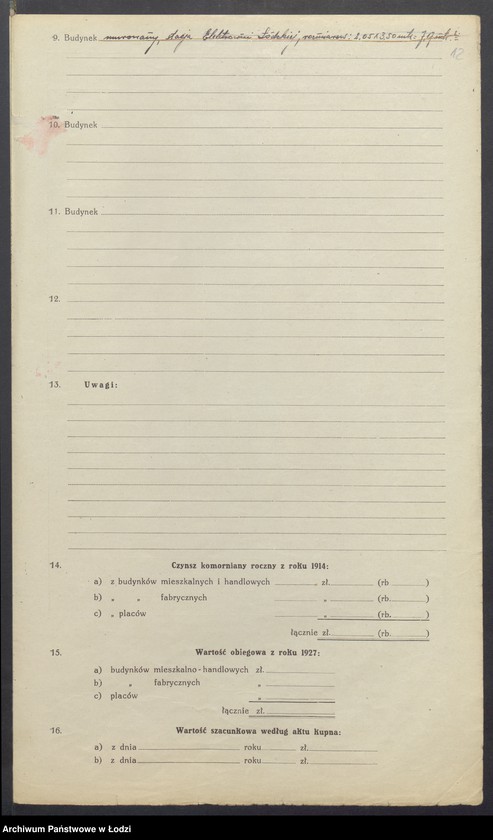 image.from.unit.number "Księga inwentarzowa nieruchomości m. Łodzi ul. Żurawia"