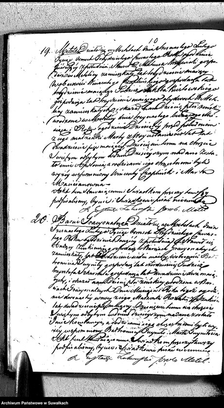image.from.unit.number "Duplikat Aktów Urodzonych Umarłych i Zaślubionych Parafii Metelskiey z Roku 1834"