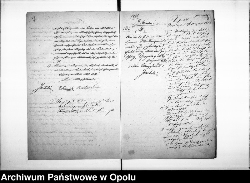 Obraz 8 z jednostki "Acta des Magistrats zu Oppeln betreffend: die Strassen-Beleuchtung und Verdingung der Oellieferung. de Anno 1853"
