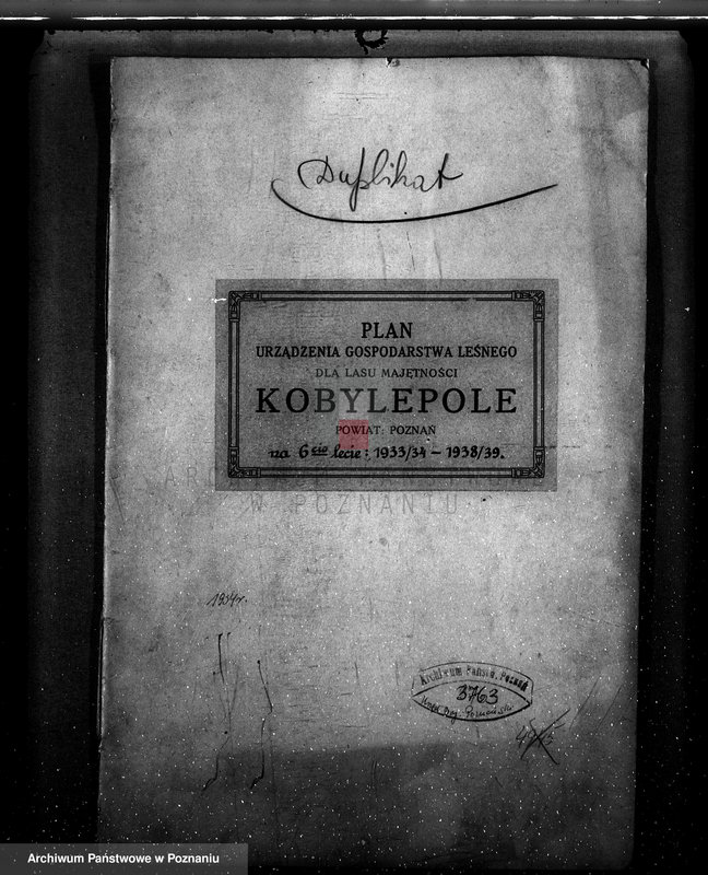 Obraz 4 z jednostki "Program urządzenia gospodarstwa leśnego dla lasu majętności Kobylepole powiat poznański 1933/34-1938/39"
