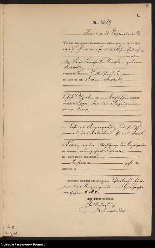 Obraz 10 z jednostki "Księga zgonów tom V"