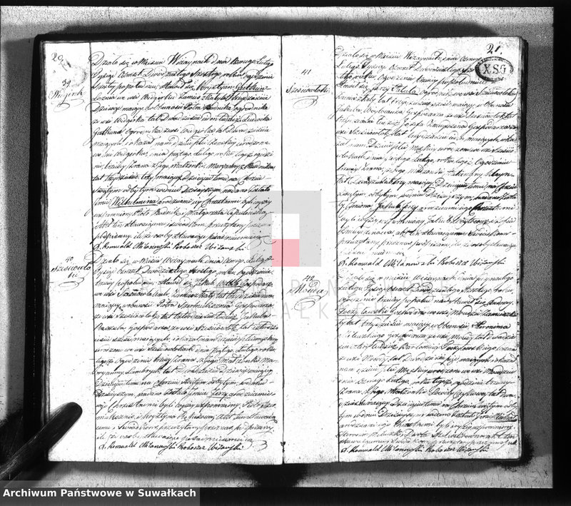 Obraz 13 z jednostki "Księga urodzonych, zaślubionych i umarłych gminy wiżańskiey z roku 1826"