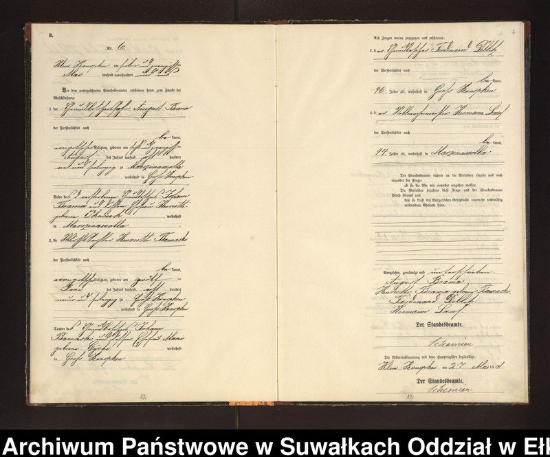 image.from.unit.number "Heiraths-Neben-Register des Preussischen Standes-Amtes Gross Konopken Kreis Loetzen"