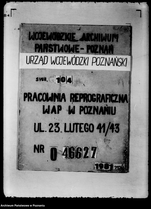 Obraz 1 z jednostki "/Spisy spraw Wydziału Społeczno-Politycznego/"