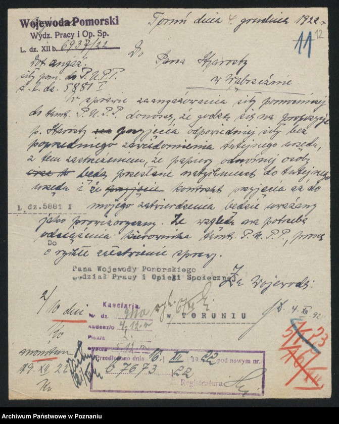 Obraz 13 z jednostki "[Sprawy osobowe Urzędu Pośrednictwa Pracy w Wąbrzeźnie i Wejherowie]"