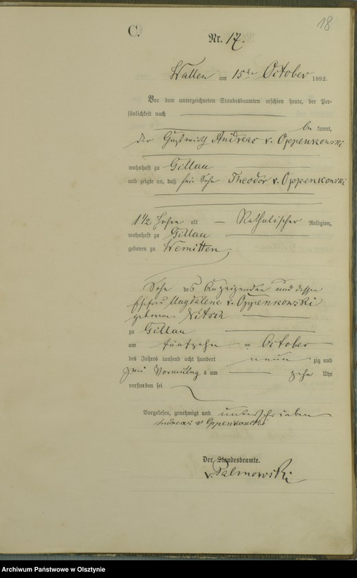 image.from.unit.number "Sterbe-Haupt-Register Nr 1 - 30"