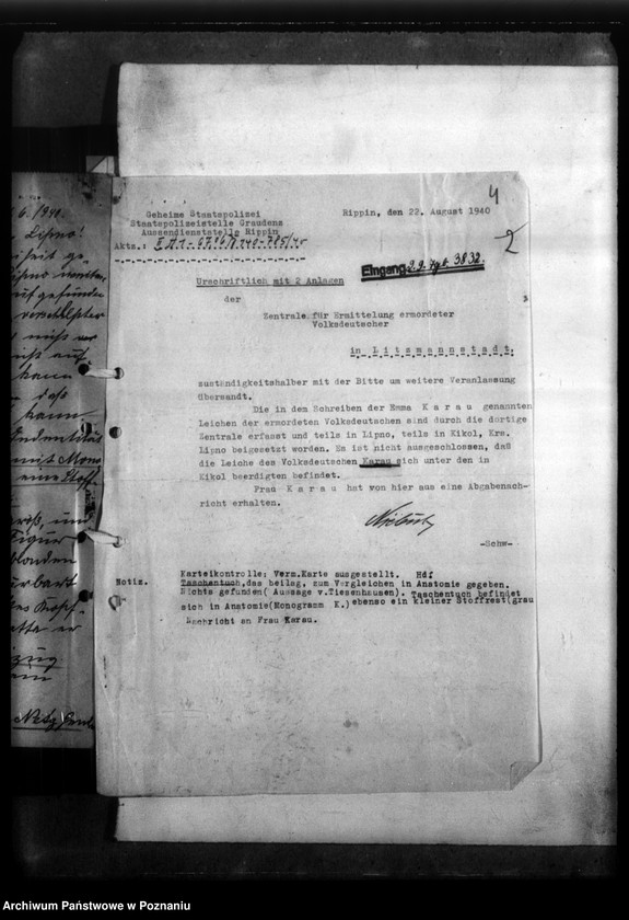 Obraz 9 z jednostki "Ferdinand Karau aus Briesen / Westpreussen (Wąbrzeźno)"