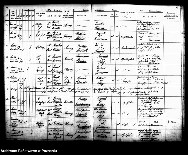 Obraz 8 z jednostki "[Akta zgonów, ślubów, urodzeń i chrztów]"