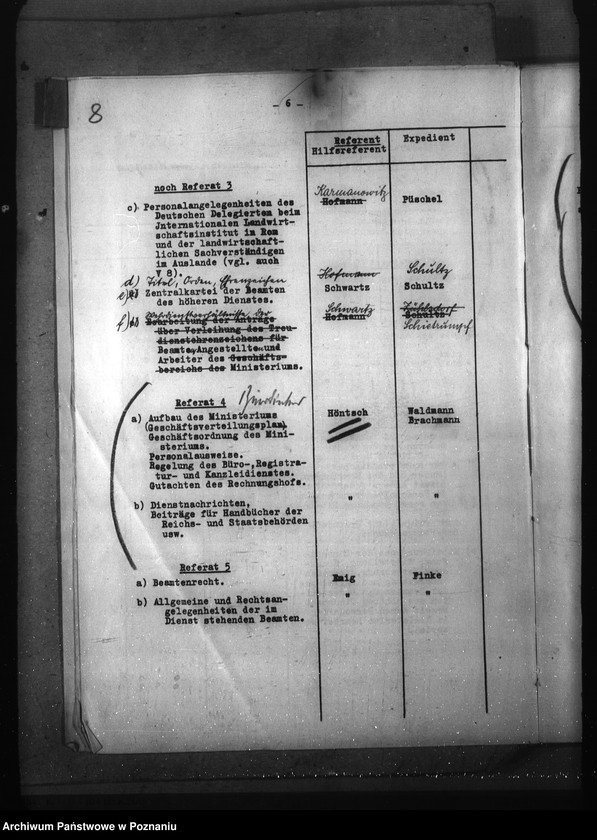 Obraz 11 z jednostki "Geschäftsverteilungsplan des Reichsministerium für Ernährung und Landwirtschaft"