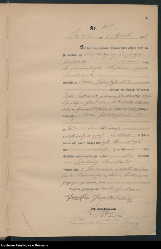 image.from.unit.number "Księga urodzeń t. II"