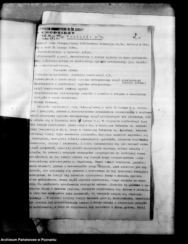 Obraz 6 z jednostki "Państwowe Gimnazjum imienia świętej Barbary - Chodzież"