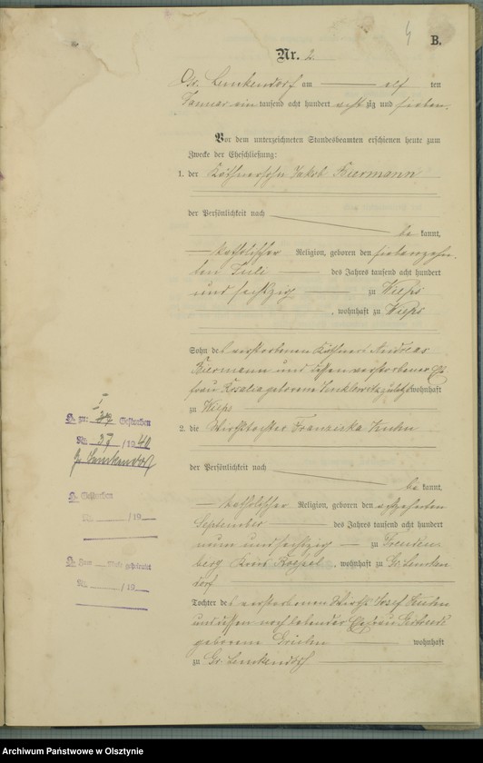 image.from.unit.number "Heiraths-Haupt-Register Nr 1 - 14"