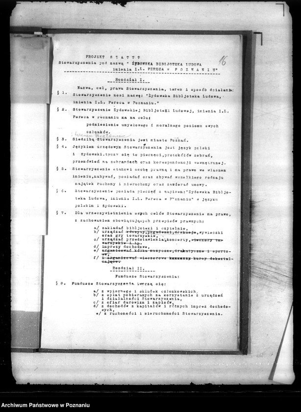 Obraz 20 z jednostki "/Żydowska Biblioteka Ludowa im. L. Pereca/ w Poznaniu"