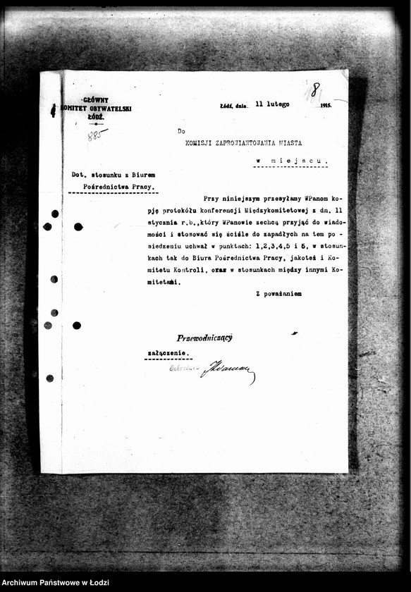 Obraz 10 z jednostki "Korespondencja różnych z Sekcją Zaprowiantowania Miasta"