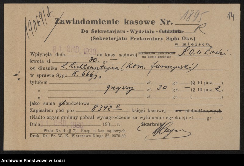 Obraz 16 z jednostki "Lajzer Lichtensztajn – drobna sprzedaż kapeluszy i zwykłych skórek futrzanych"