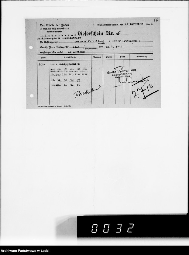 Obraz 14 z jednostki "Aufträge 1105 50.000 P.Einlegesohlen"