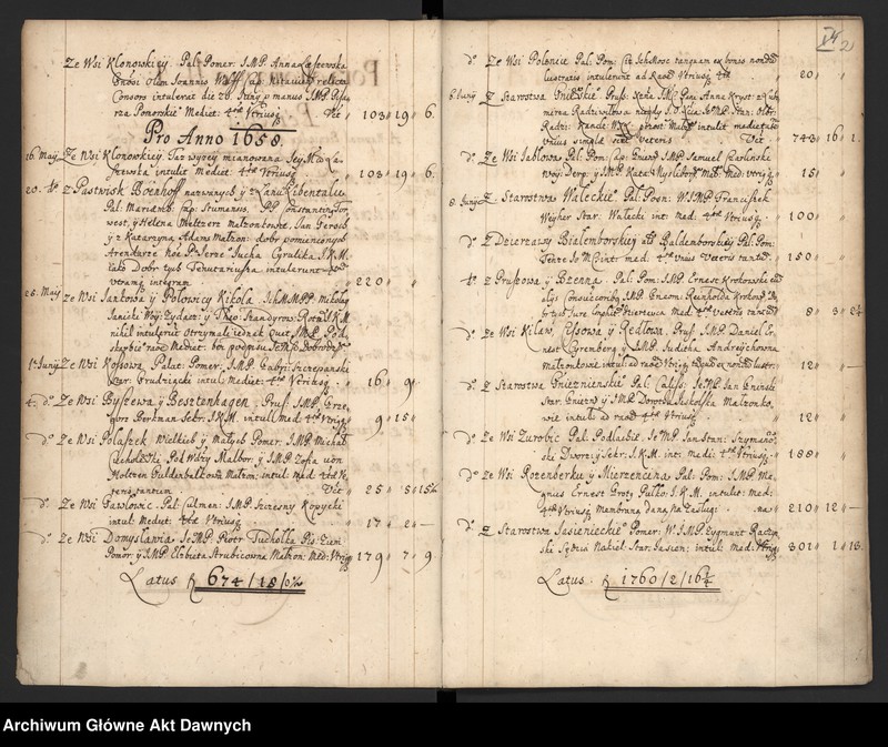 image.from.unit.number "Rejestr różnych dochodów i rozliczeń skarbu koronnego sporządzony przez pisarza A. Baiera."