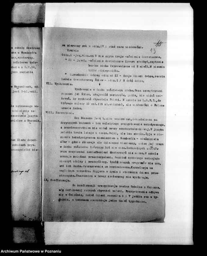 Obraz 17 z jednostki "Prywatna Szkoła Powszechna z niemieckim językiem nauczania Zdziechowa, powiat Gniezno"