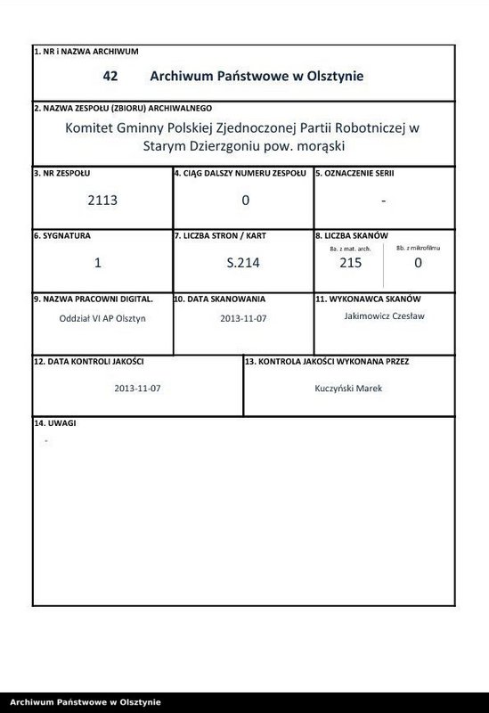 image.from.team "Komitet Gminny Polskiej Zjednoczonej Partii Robotniczej w Starym Dzierzgoniu pow. morąski"