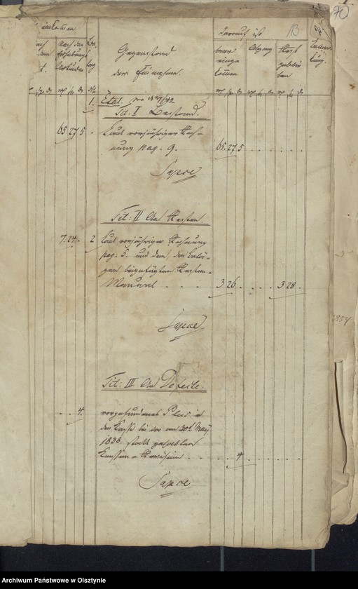 image.from.unit.number "Rechnung über die Einnahme und Ausgabe der evangelkischen Kirchenkasse zu Wartenburg"