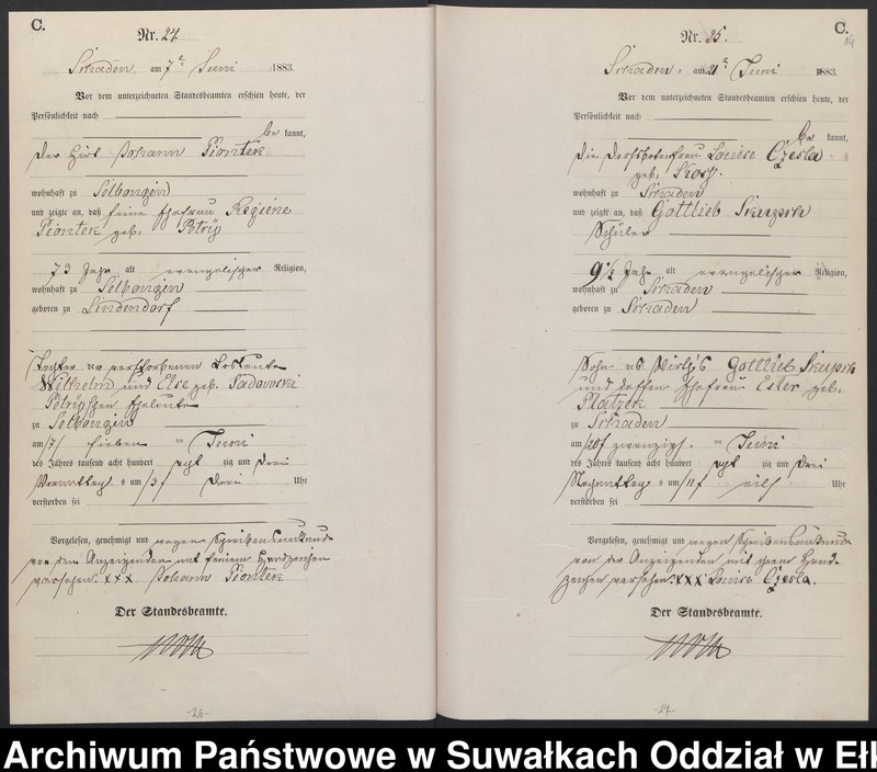 image.from.unit.number "Sterbe-Haupt-Register des Königlich Preussischen Standes-Amtes Schaden Kreis Sensburg"