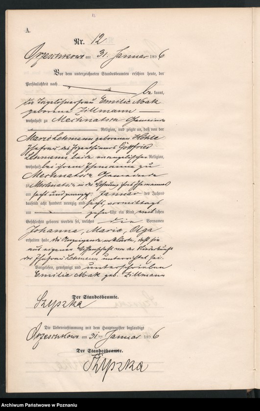 Obraz 15 z jednostki "Księga urodzeń"