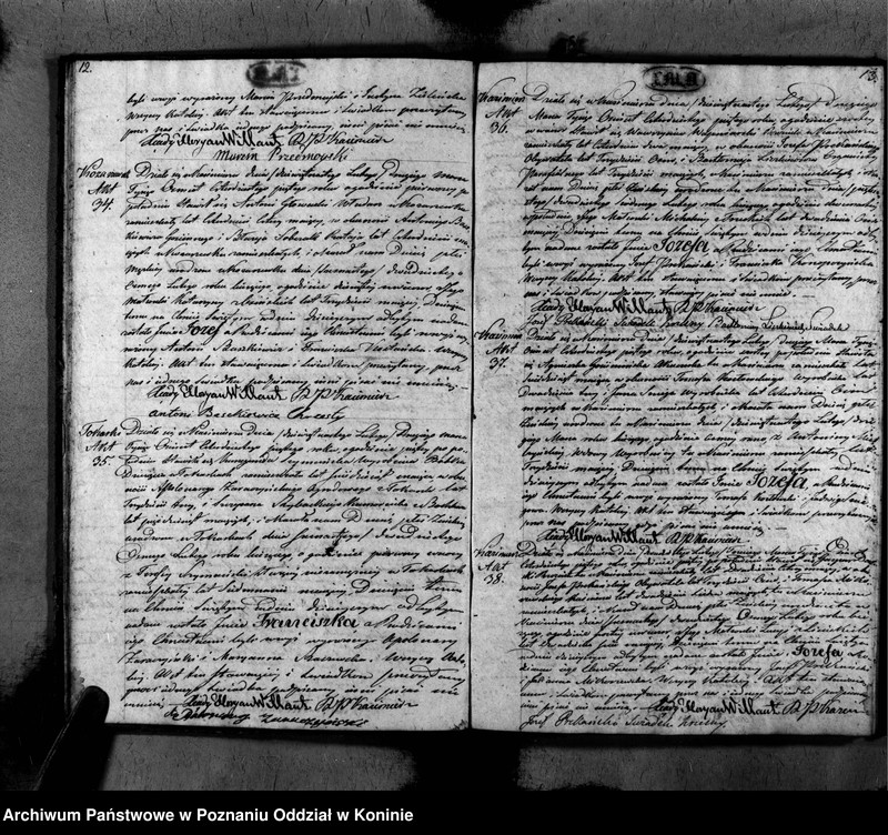 Obraz 9 z jednostki "Akta urodzeń, małżeństw i zejścia"