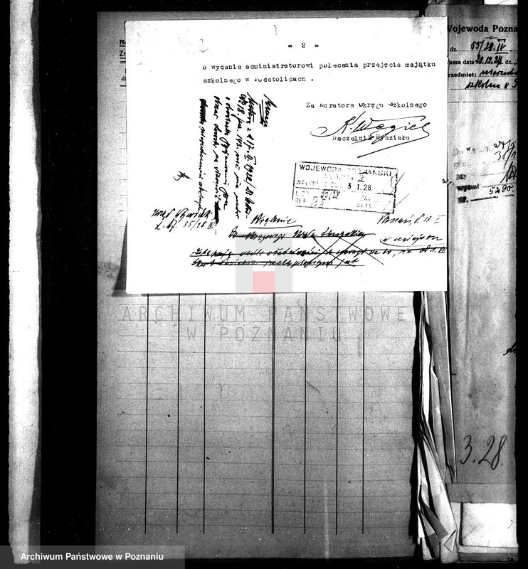 Obraz 6 z jednostki "Szkoła katolicka w Podstolicach /przyjęcie nieruchomości szkolnych na własność obszaru dworskiego/"