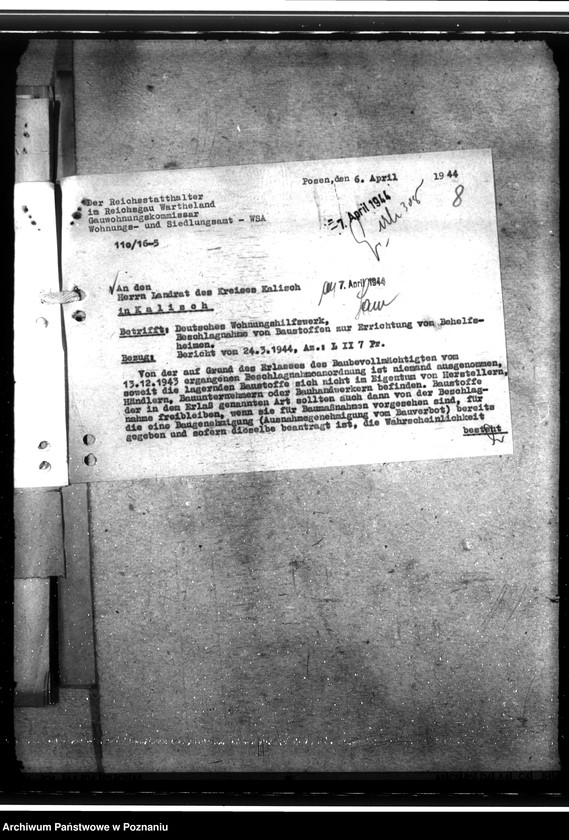 Obraz 12 z jednostki "Beschlagnahme von Baustoffen"