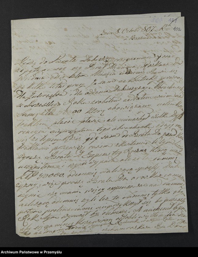 Obraz 7 z kolekcji "Ludzie listy piszą - korespondencja Krasickich111"