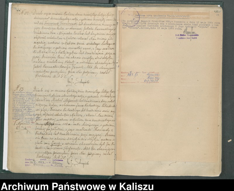 image.from.unit.number "Księga urodzeń, małżeństw i zgonów (duplikat) - tom I"