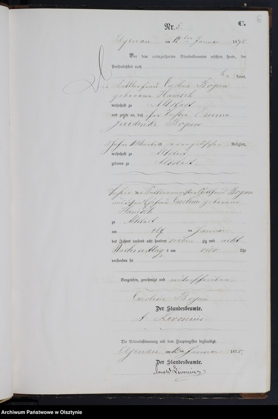 image.from.unit.number "Sterbe-Neben-Register Nr 1 - 105"