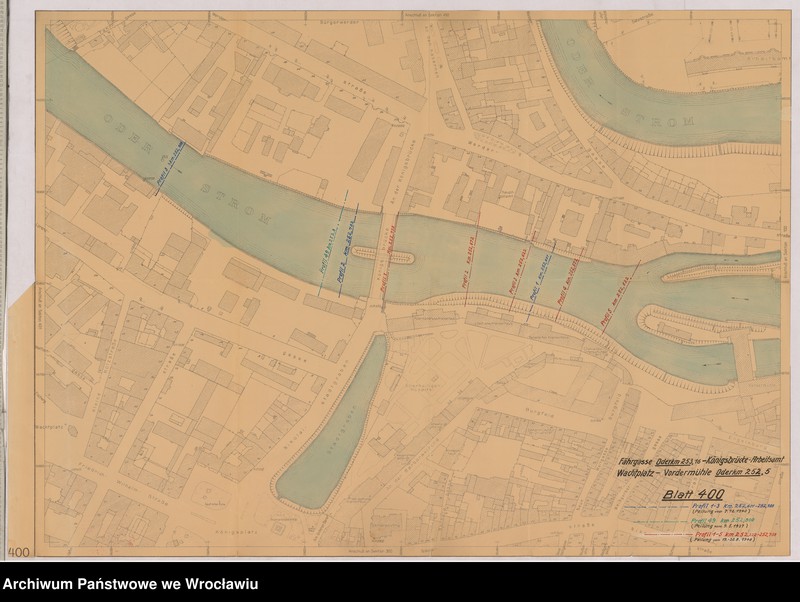image.from.unit.number "Fährgasse Oderkm. 253, 16-Königsbrücke-Arbeitsamt Wachtplatz-Vordermühle Oder km 252,5. Blatt 400"