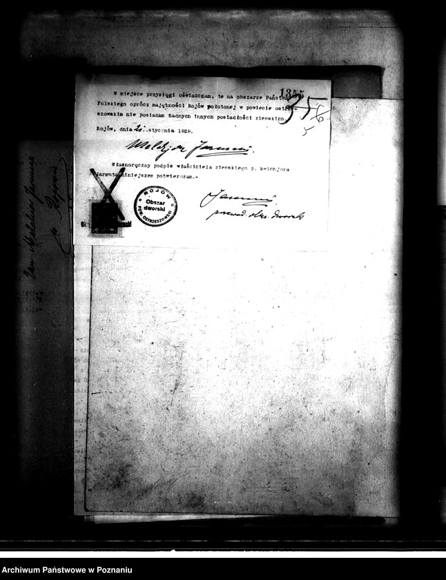 Obraz 10 z jednostki "Wyłączenie z art. 5 ustawy o wykonaniu reformy rolnej majątku Rojów powiatu ostrowskiego"