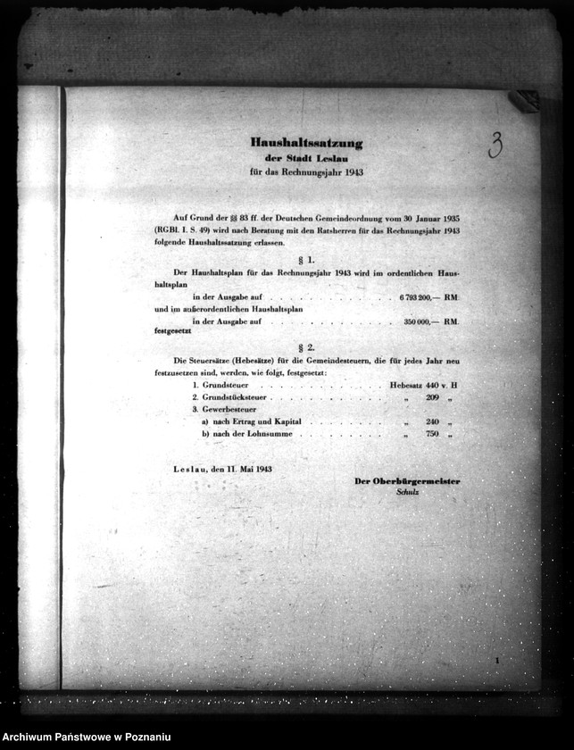 Obraz 6 z jednostki "Haushaltssatzung der Stadt Leslau (Włocławek)"