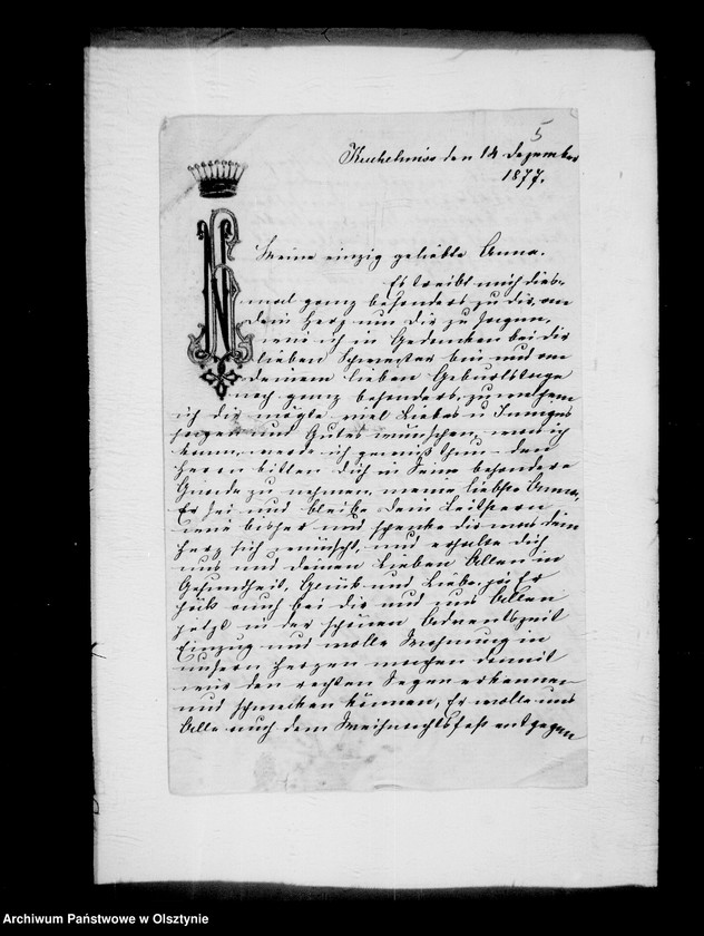 image.from.unit.number "/Ferndinadine Gfin Hahn- Kuchelmiss geb. Gfin Bernstorff an ihre Schwägerin Anna Gfin Lehndorff geb. Hahn/"