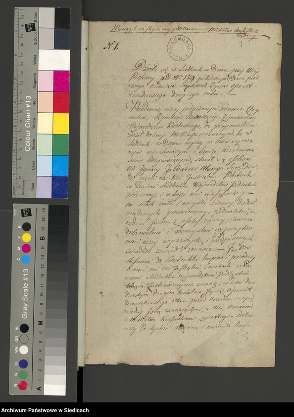 Obraz 3 z jednostki "Księga II Rok 1822 akta niehipoteczne Adama Chojnackiego Rejenta [Akta notarialne od nr 1 do nr 312]"
