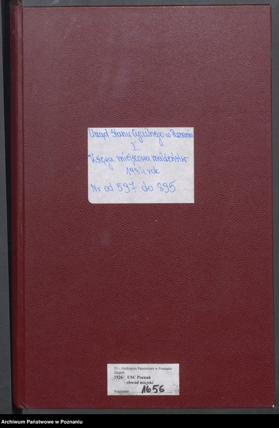 Obraz 2 z jednostki "Księga miejscowa małżeństw tom III [Rejestr główny małżeństw]"