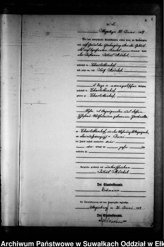 image.from.unit.number "Sterbe-Neben-Register des Preussischen Standes-Amtes Gross Strengeln Kreis Angerburg"