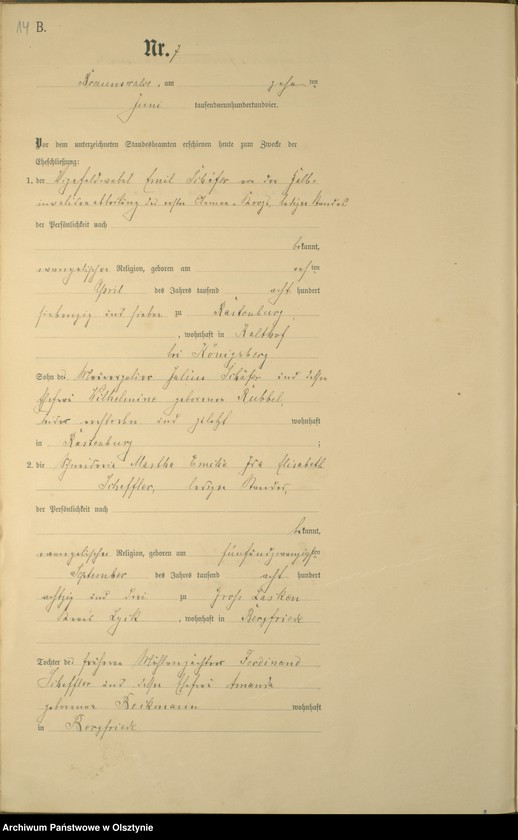 image.from.unit.number "Heiraths-Haupt-Register Nr 1 - 19"