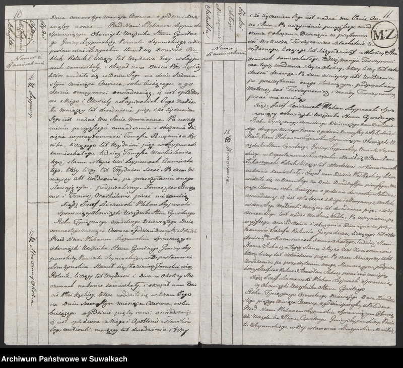 image.from.unit.number "Akta Urodzenia Gminy Leypuńskiej 1 Maja 1809 Roku."