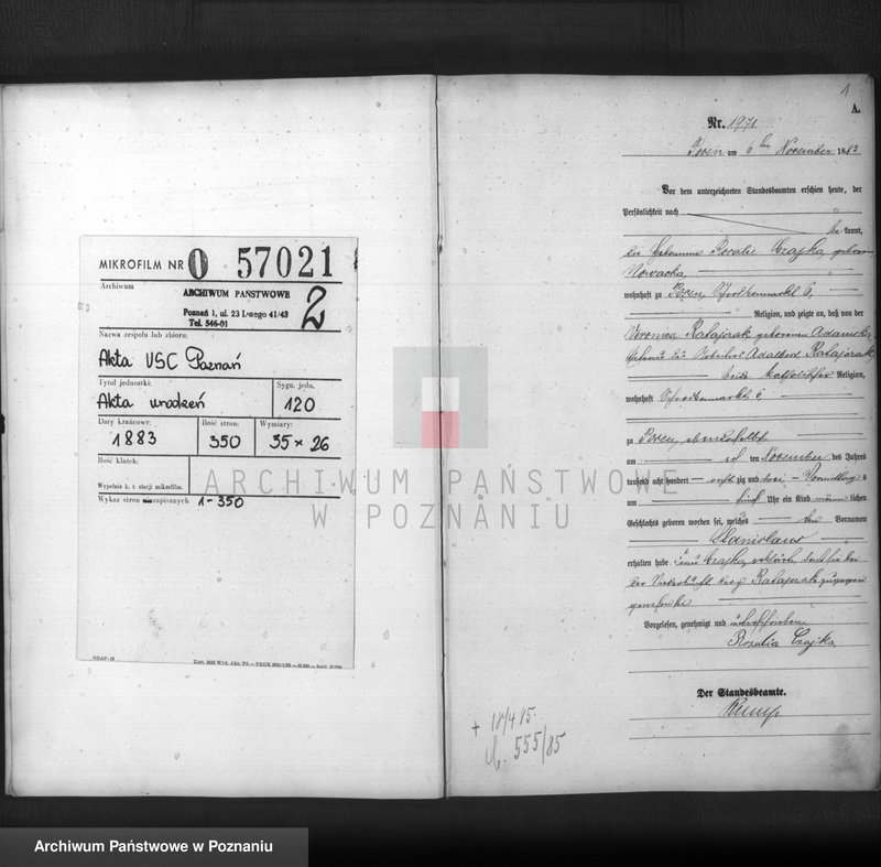 Obraz 2 z jednostki "Księga urodzeń t. V"