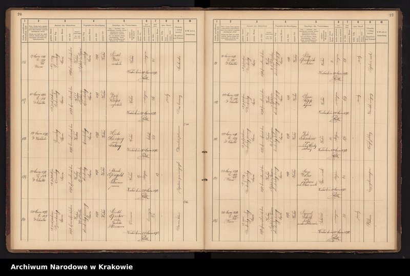 image.from.unit.number "Księga obejmująca wpisy wypadków śmierci Izraelitów w okręgu metrykalnym Krakowskim na rok 1892"