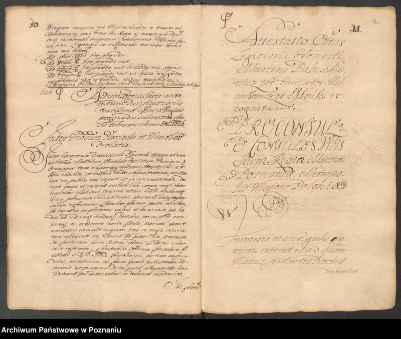 Obraz 12 z jednostki "Liber actorum officii consularis civitatis Posnaniae sub notariatu Stanislai Gąsawski SR.Mtis secretari, officii praesentis notarii necnon vicenotarii Bernardi Stefanowicz iureconsultis Posnaniensis."