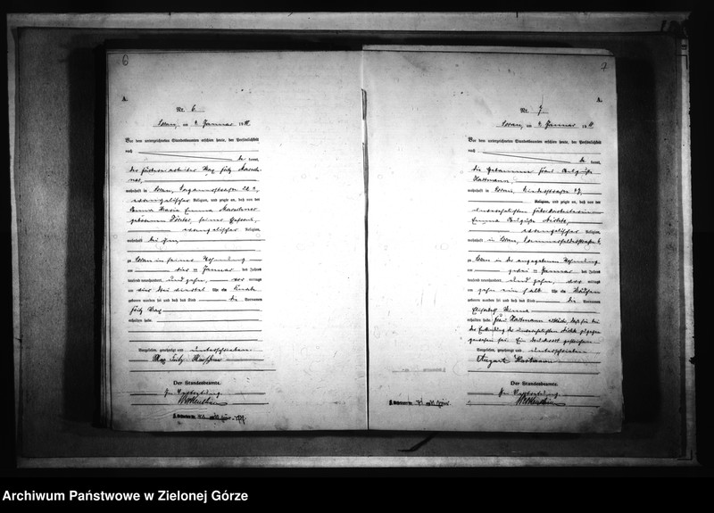 Obraz 8 z jednostki "[Księga akt urodzenia rok 1910-Żary miasto]"