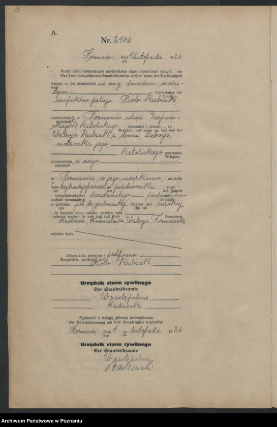 Obraz 14 z jednostki "Księga urodzeń odpis tom VII [Rejestr poboczny urodzeń]"